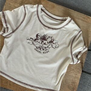 SHEIN angle baby cropped t shirt